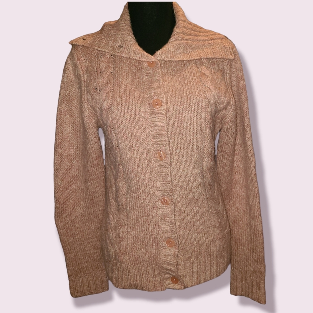 L.L. Bean Wool Blend Cable Knit Sweater